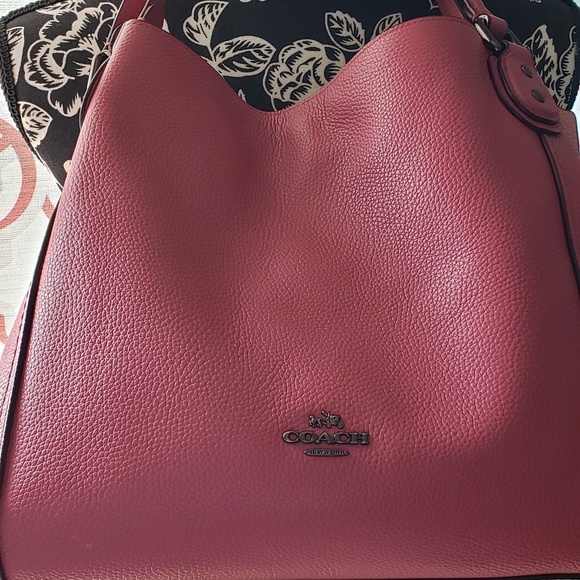 Coach Pink Eddie Shoulder Bag - Picture 1 of 6